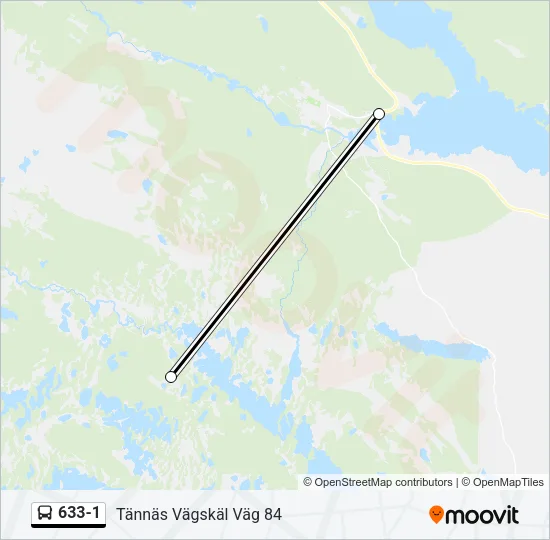 633-1 Bus Line Map