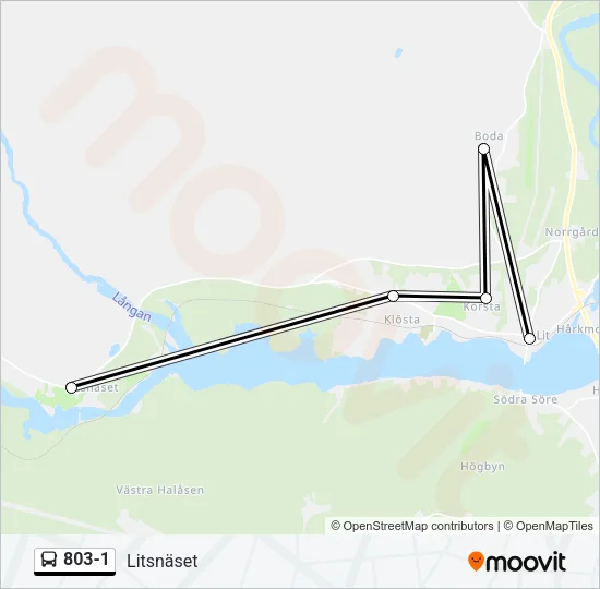 803-1 Bus Line Map
