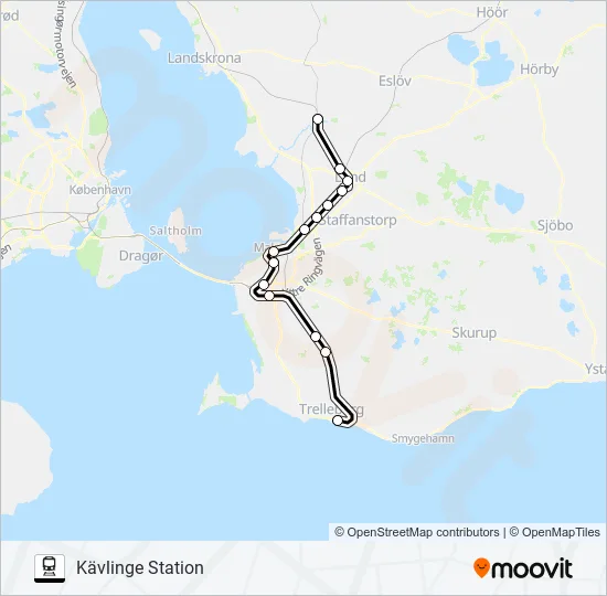 PÅGATÅGEN  Linje karta