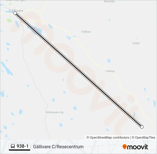 938-1 Bus Line Map