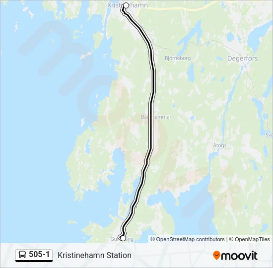 505-1 Bus Line Map