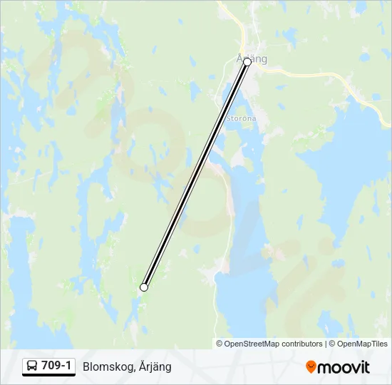 709-1 Bus Line Map