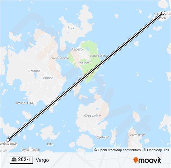 282-1 färja Linje karta