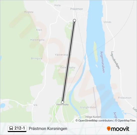 212-1 Bus Line Map
