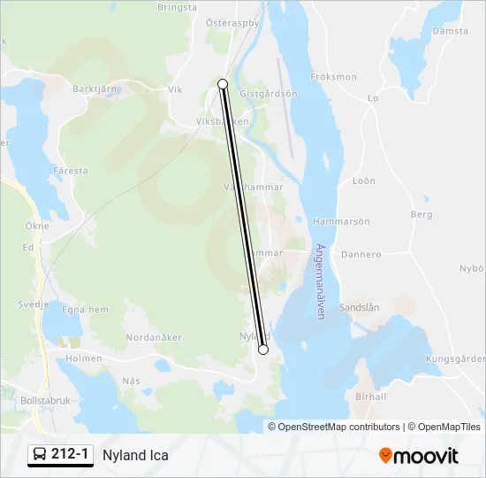212-1 Bus Line Map