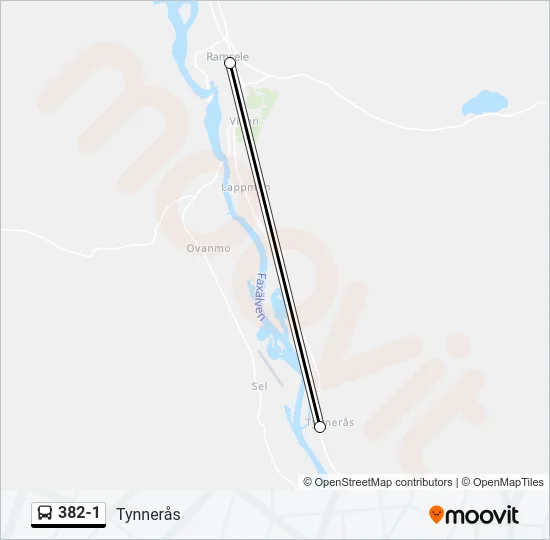 382-1 Bus Line Map