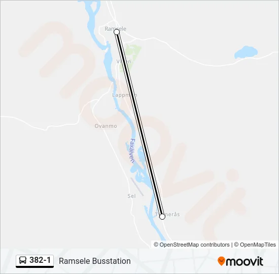 382-1 Bus Line Map