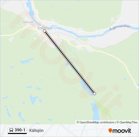 390-1 Bus Line Map