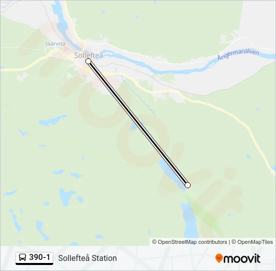 390-1 Bus Line Map