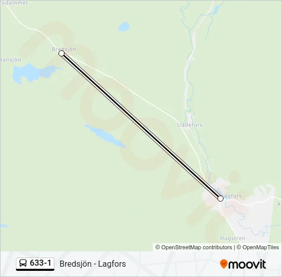 633-1 Bus Line Map