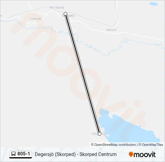 805-1 Bus Line Map