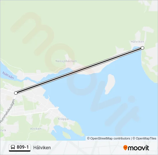809-1 Bus Line Map