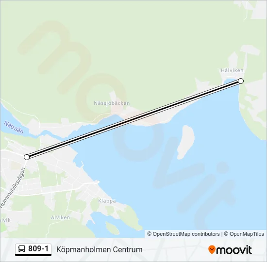 809-1 Bus Line Map