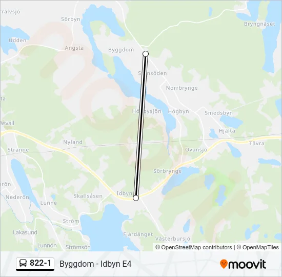 822-1 Bus Line Map