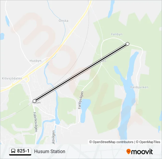 825-1 Bus Line Map