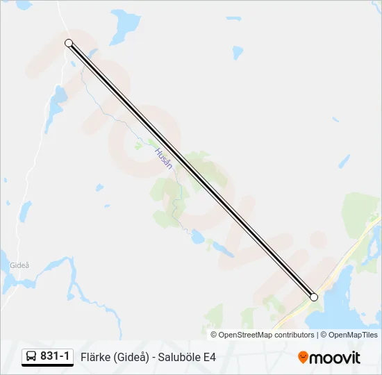 831-1 Bus Line Map