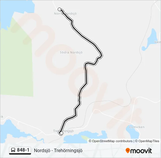 848-1 Bus Line Map