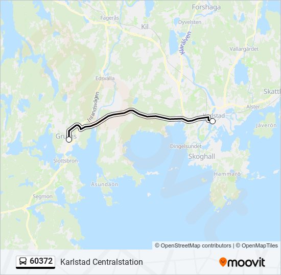 60372 Route: Schedules, Stops & Maps - Karlstad Centralstation (Updated)