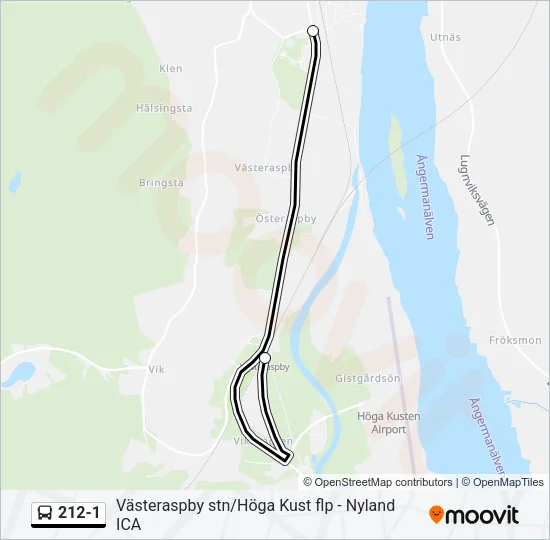 212-1 Bus Line Map