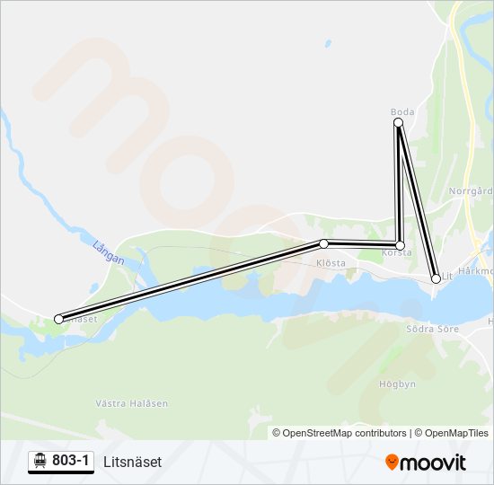 803-1 cable car Line Map