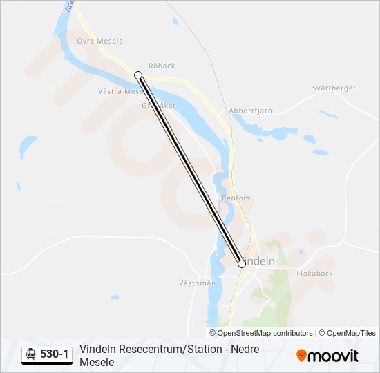 530-1 cable car Line Map