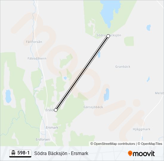 598-1 cable car Line Map