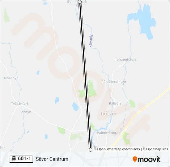 601-1 Cable Car Line Map
