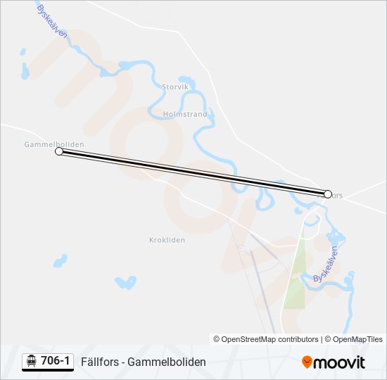 706-1 cable car Line Map