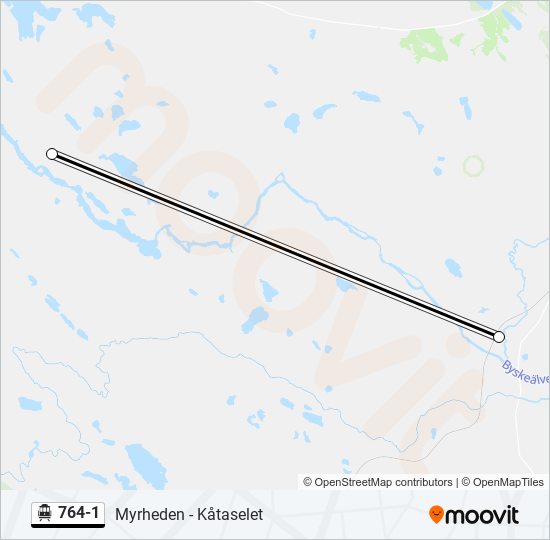 764-1 cable car Line Map