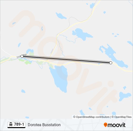 789-1 spårvagn Linje karta