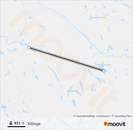 931-1 cable car Line Map