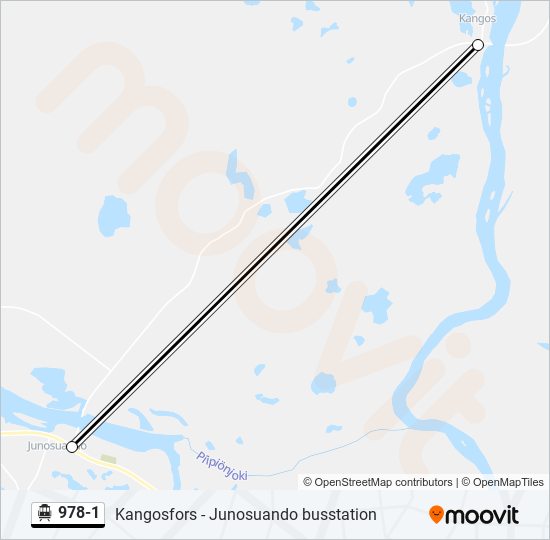 978-1 spårvagn Linje karta