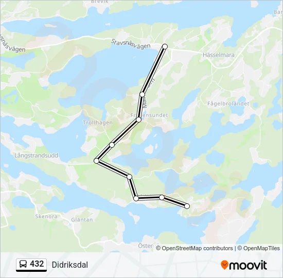 432 Bus Line Map