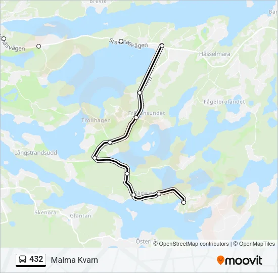 432 Bus Line Map