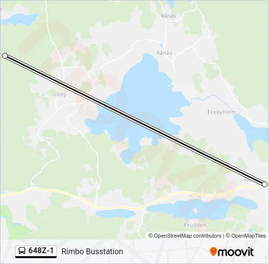 648Z-1 Bus Line Map