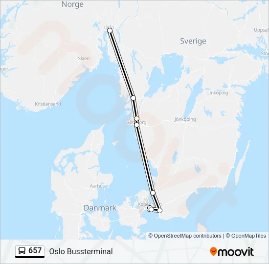 657 Bus Line Map