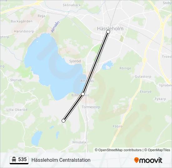 535 Cable Car Line Map