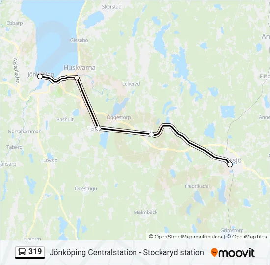 319 Bus Line Map