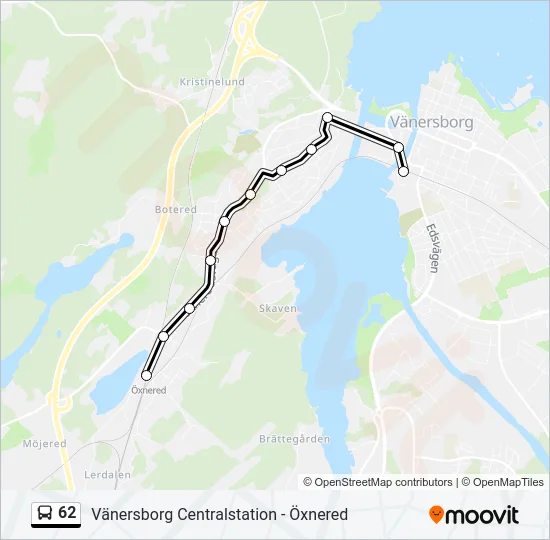 62 Bus Line Map