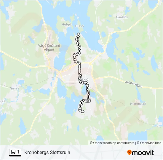 1 Bus Line Map