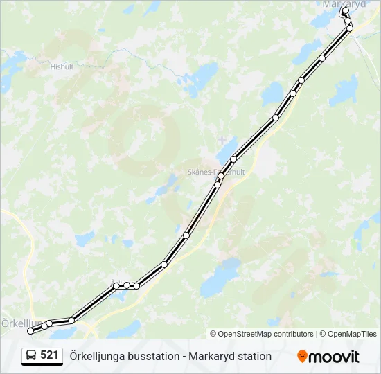 521 Bus Line Map
