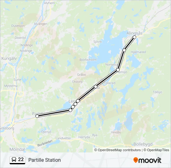 22 Bus Line Map