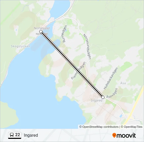 22 Bus Line Map