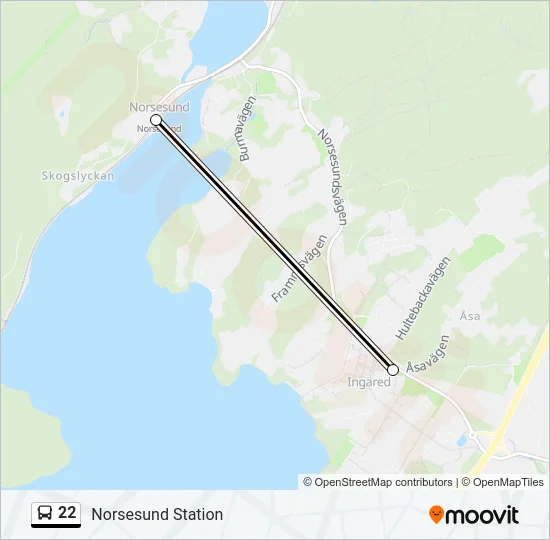 22 Bus Line Map