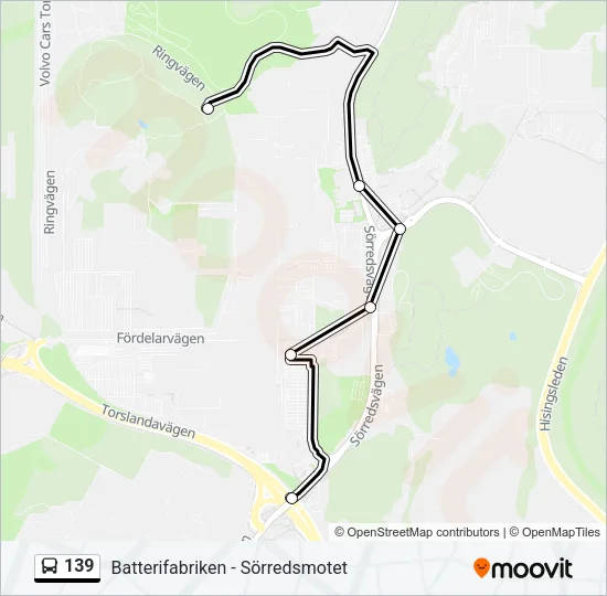 139 Bus Line Map
