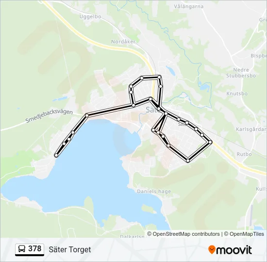378 Bus Line Map