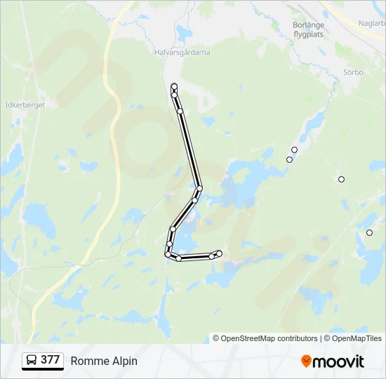377 Bus Line Map