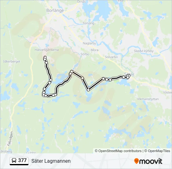 377 Bus Line Map