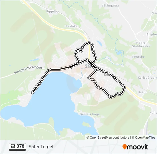 378 Bus Line Map