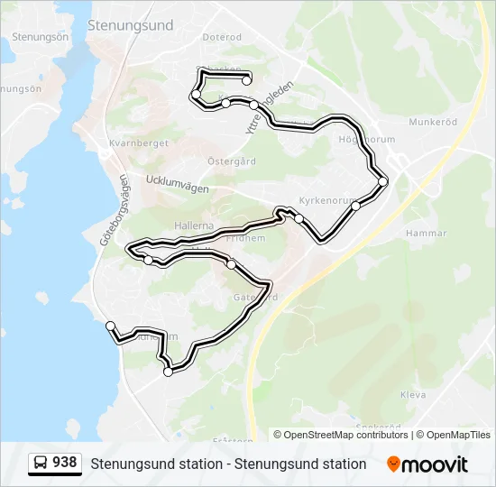 938 Bus Line Map